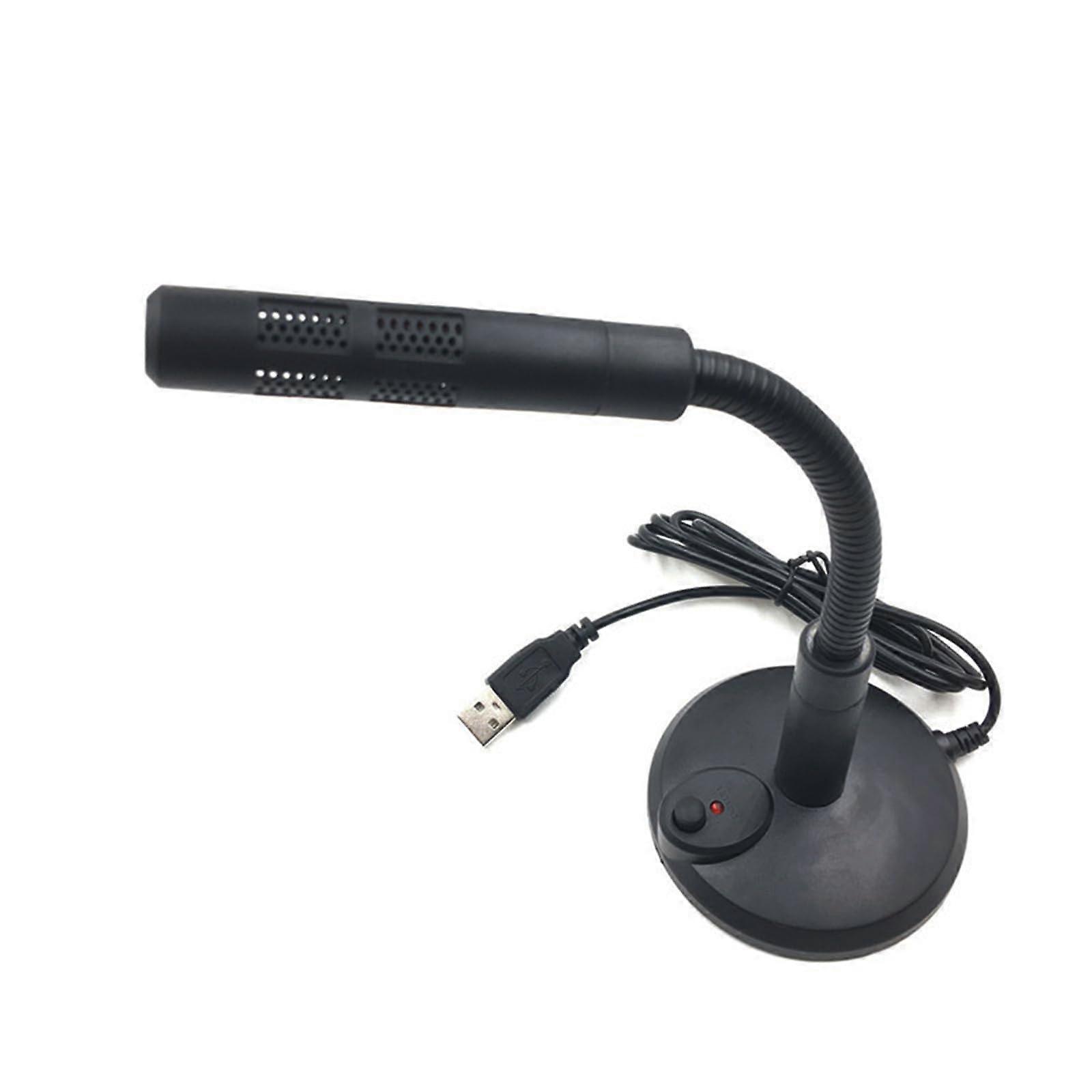 USB Computer Microphone PlugandPlay 360Degree Adjustable Neck NoiseCanceling Technology For PC/Mac
