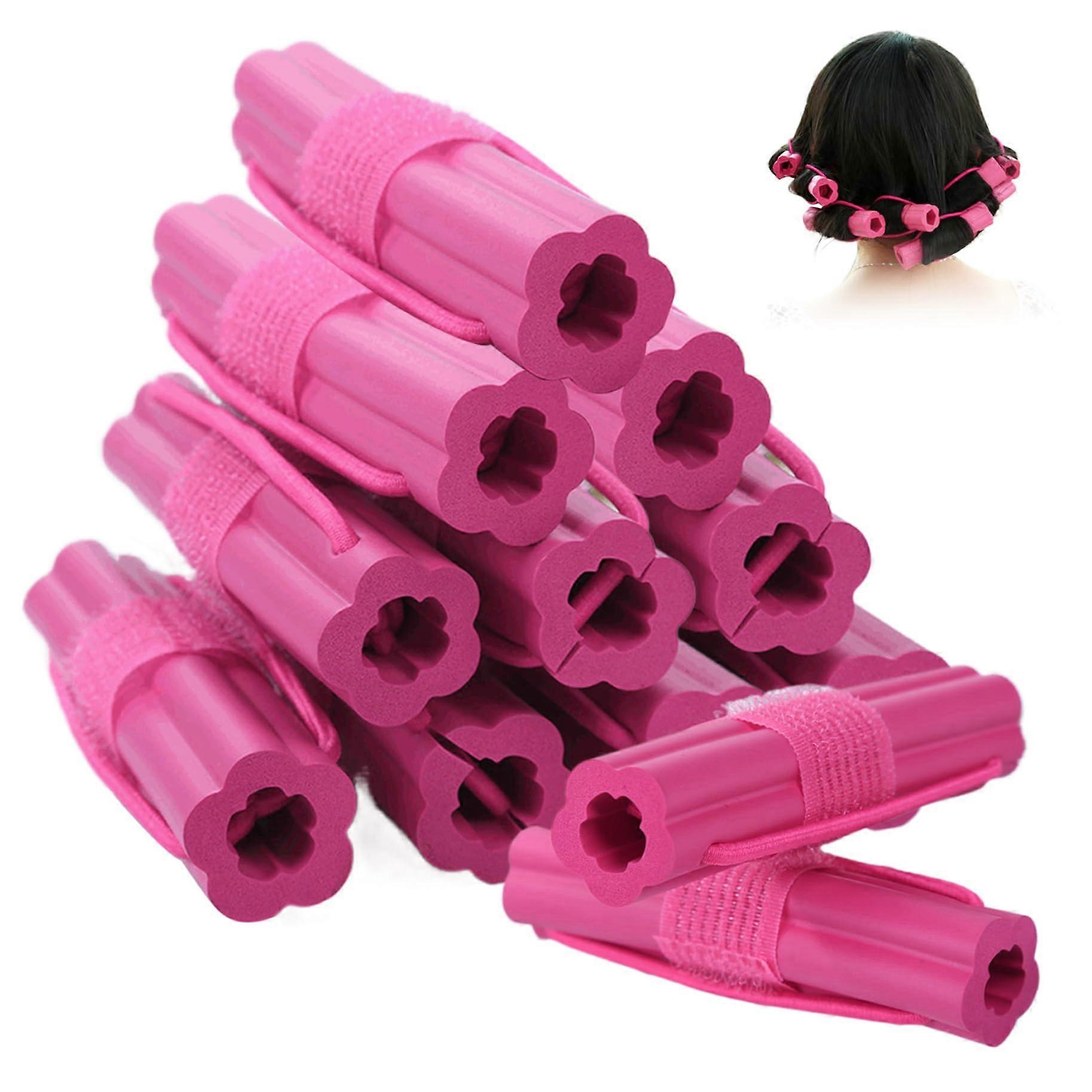Foam Hair Rollers 12 Pack Soft No Heat Sponge Curlers for Overnight Comfort and Easy Styling