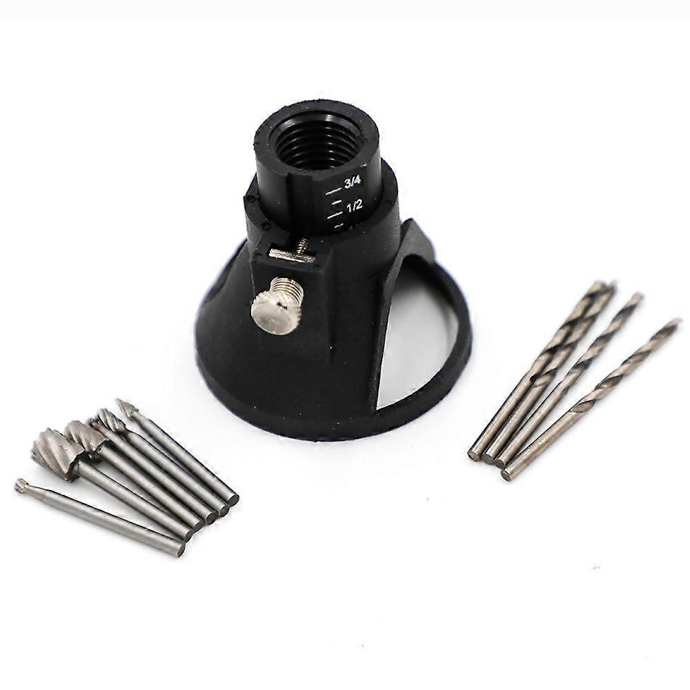 Rotary Tool Cutting Guide Attachment Kit with Durable HSS Router Bits for Precise Routing