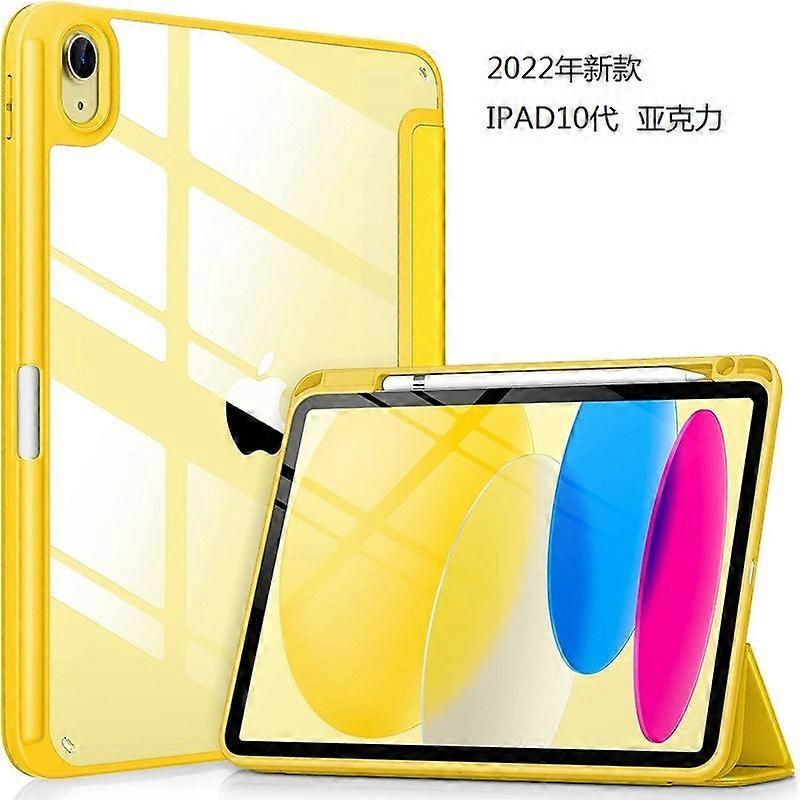 Stylish Case For Ipad Pro11 2020 Yellow Leather