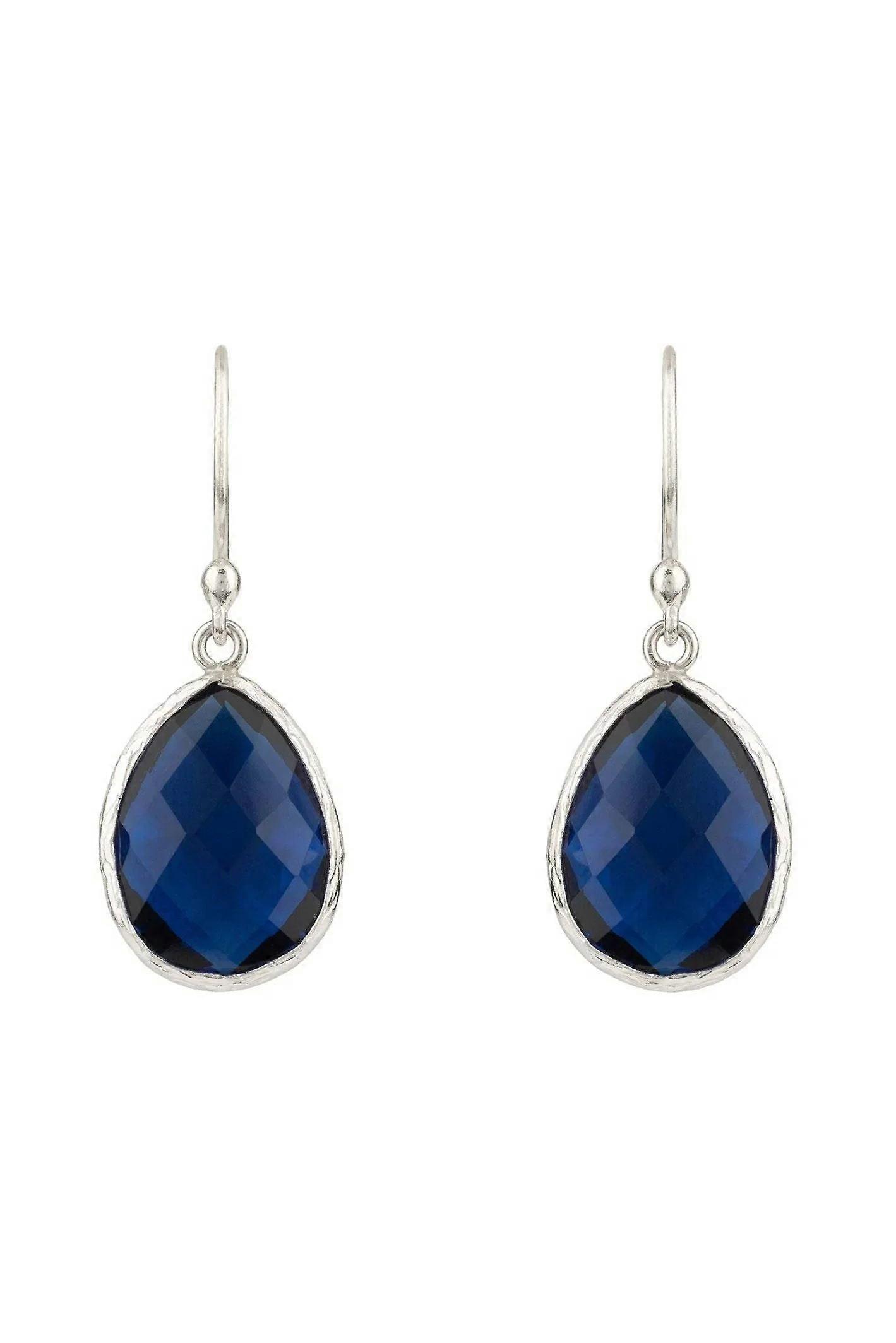 Petite Drop Earrings by Latelita: Sapphire 925 Sterling Silver - 3cm Long
