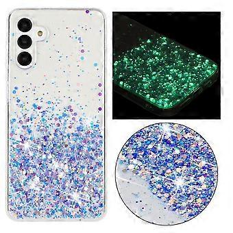 För Samsung Galaxy A25 5G (Global) (161.0x76.5x8.3mm) Skal Epoxy Glitter Glitter Lysande TPU Telefon