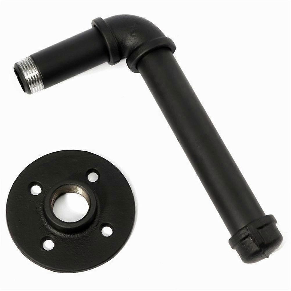 Black Iron Paper Holder Storage Rack Bathroom Wall Mounted 1Pcs