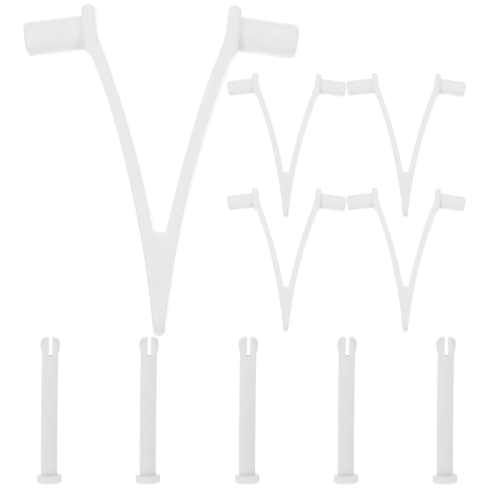 Pool V Clips Locking Pins for Leaf Rakes 10Sets White Replacement Clips