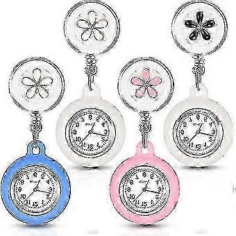 Nuevo reloj de enfermera de 4 piezas para médicos y enfermeras, reloj de enfermera con broche, reloj de bolsillo, reloj digital - HK