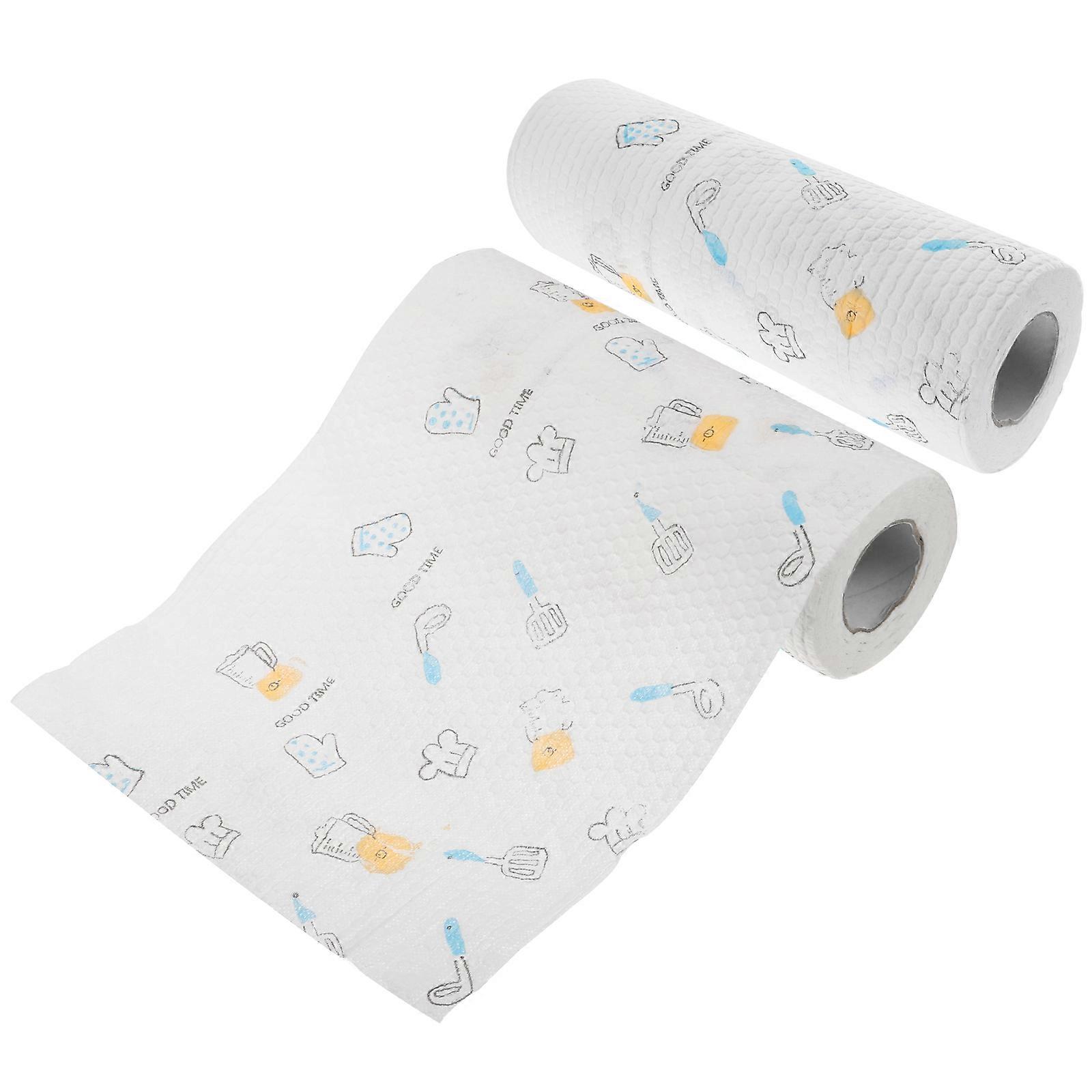 Washable Kitchen Towel for Dish Cleaning 2 Rolls Dual Use Cloths