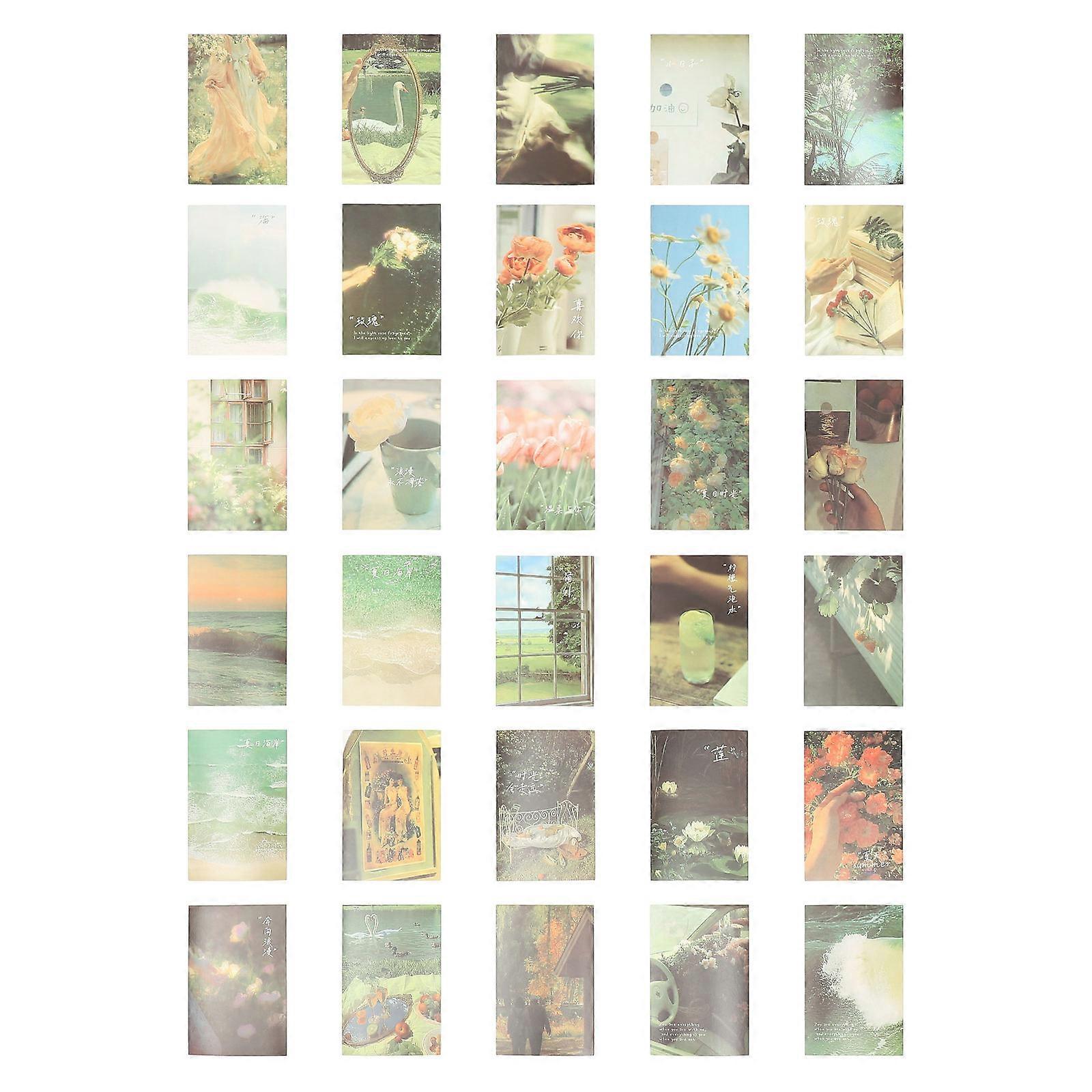 Background Material Cards Assorted Color for Scrapbook DIY 30Pcs