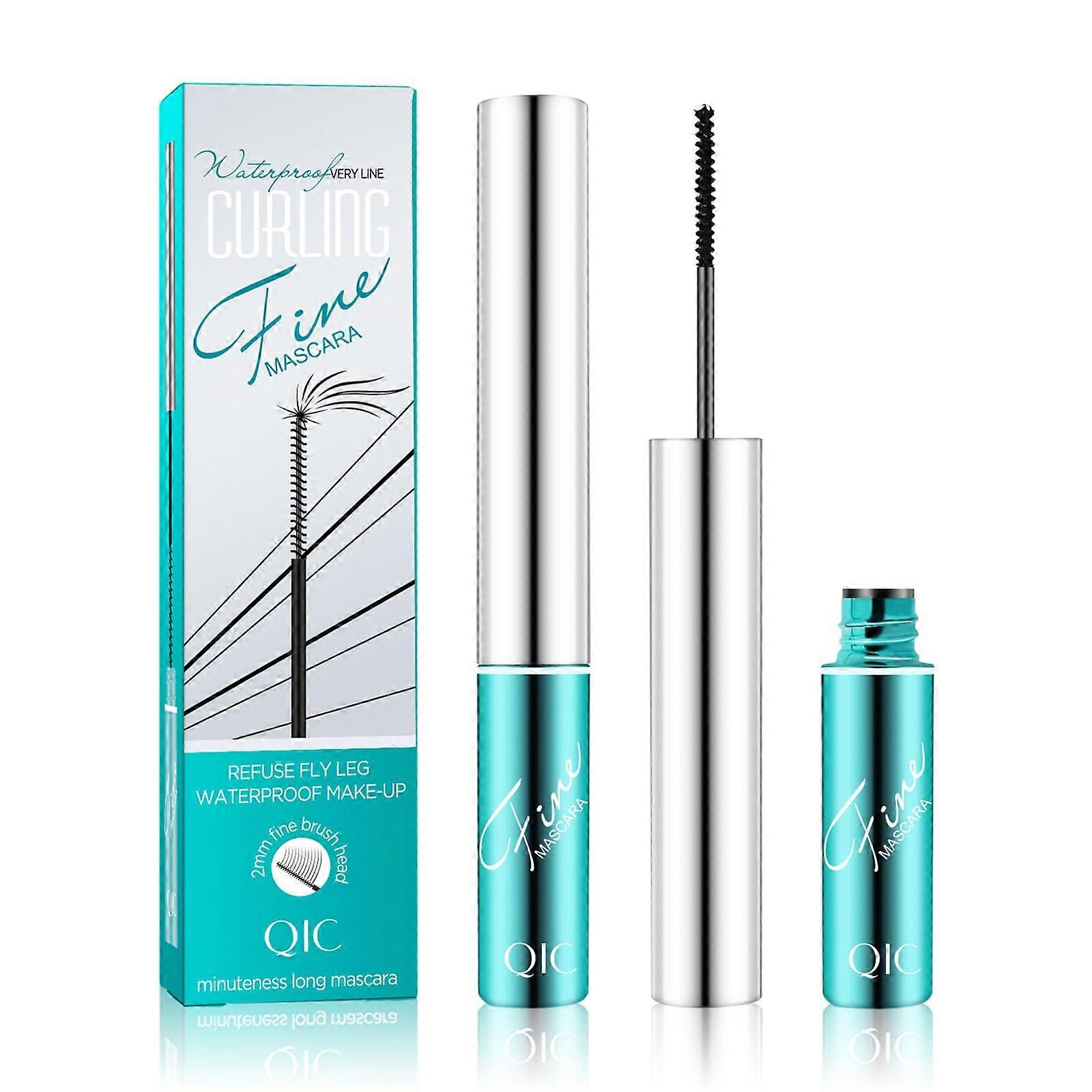 Waterproof Lengthening Mascara with Small Brush, SmudgeProof Curling Effect for Short Lashes