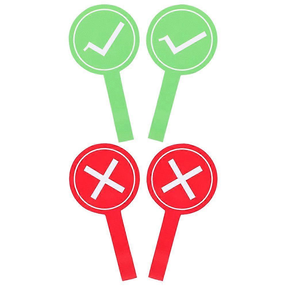 4Pcs Voting Paddle Teacher Judging Board Portable Voting Board Answer Paddle Reusable Game Paddle