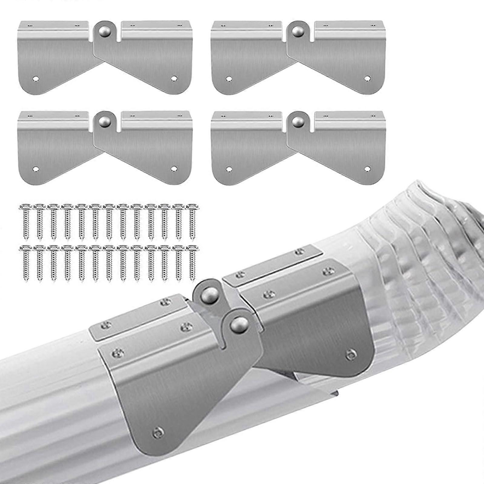 4 Pcs Downspout Extension with FlipUp Hinge, Universal Gutter Fit for Rectangle or Square Pipes