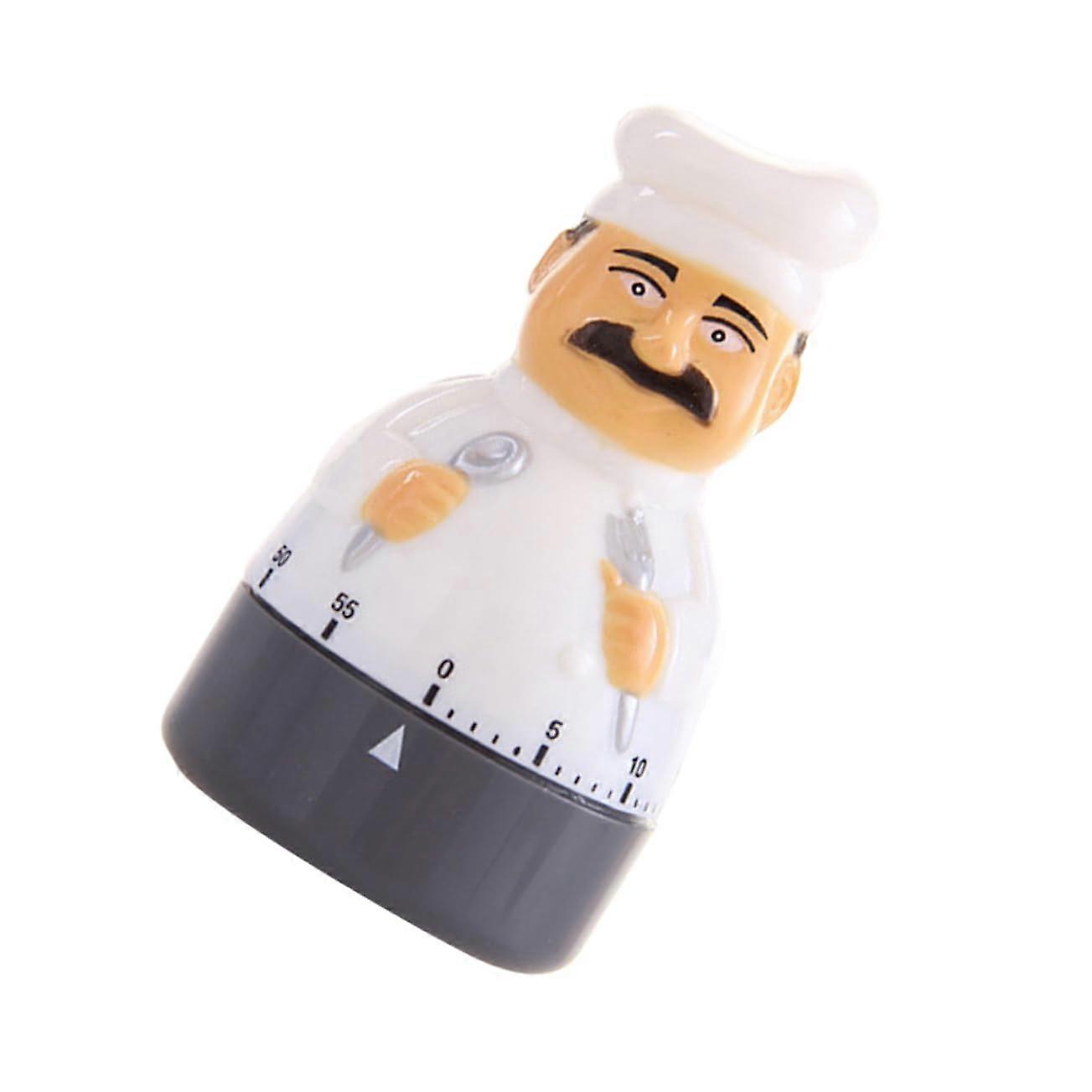 Chef Shaped Kitchen Timer with Magnetic Base, Mechanical WindUp Countdown for Cooking 160 Min