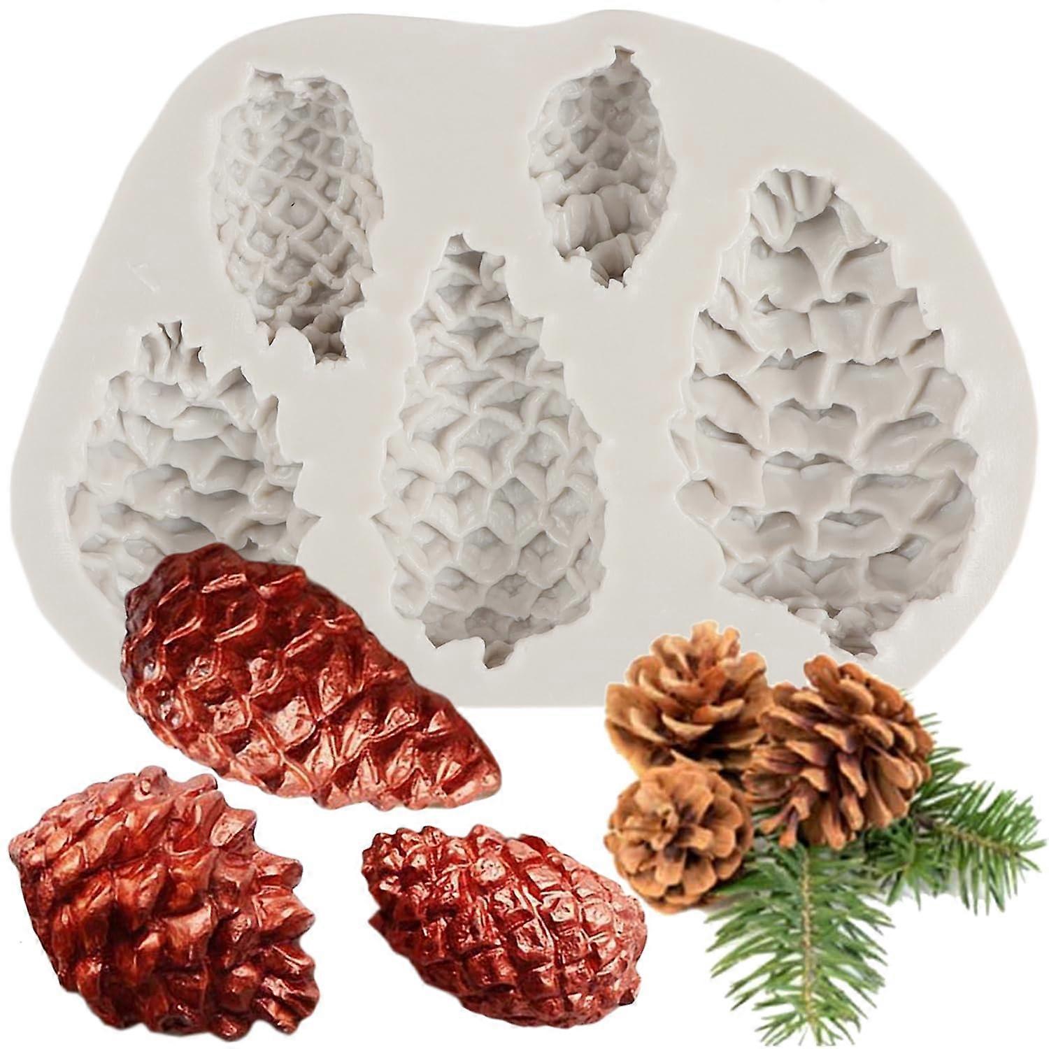 Christmas Pinecone Silicone Mold for Cake Decorating Chocolate Fondant Gum Paste Candy