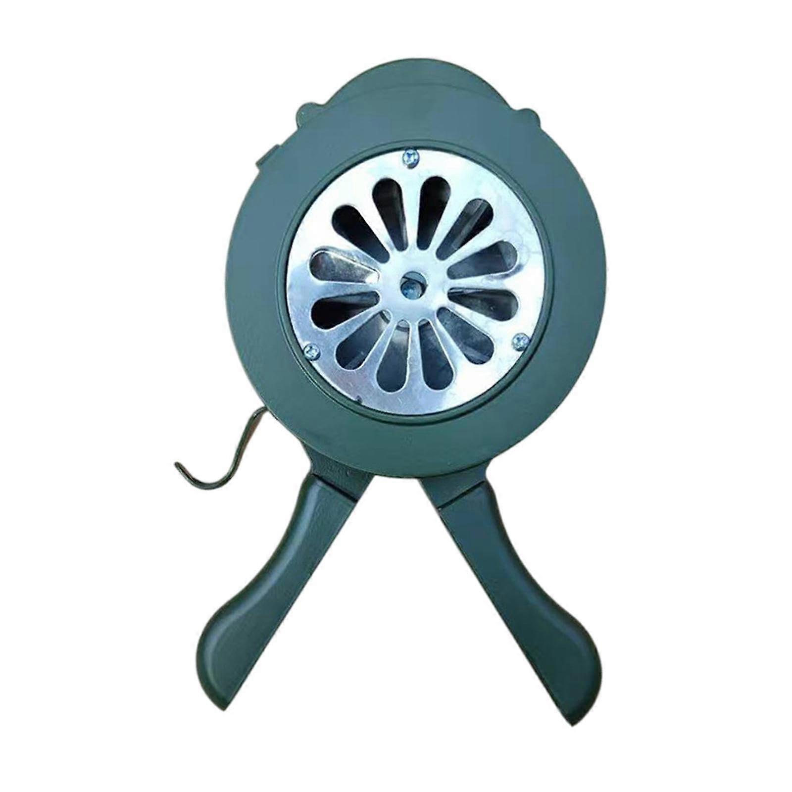 Hand Crank Siren with Wide Emergency Coverage for Fire and Flood, RustResistant Green