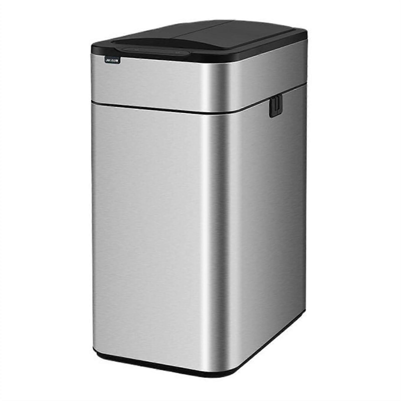 30L Hands Stainless Steel Automatic Trash Can with Smart Sensor Lid for Kitchen Home Office