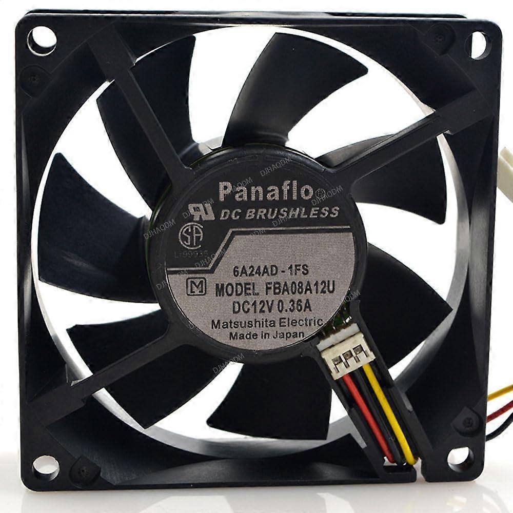 FBA08A12U 12V 0.36A 80mm Speed Computer Cooling Fan 3Wire Low Noise