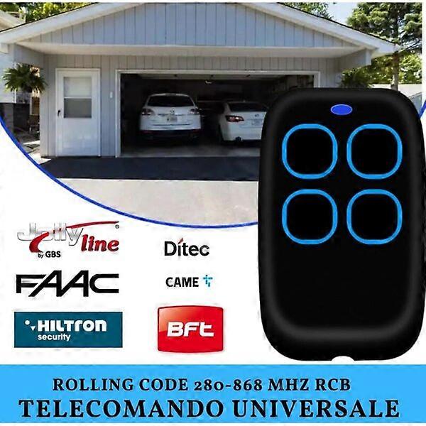 Universal Remote Control, Rolling Code and Fixed Code Compatible, Soft Touch Rubber Design, Multi-device Controller