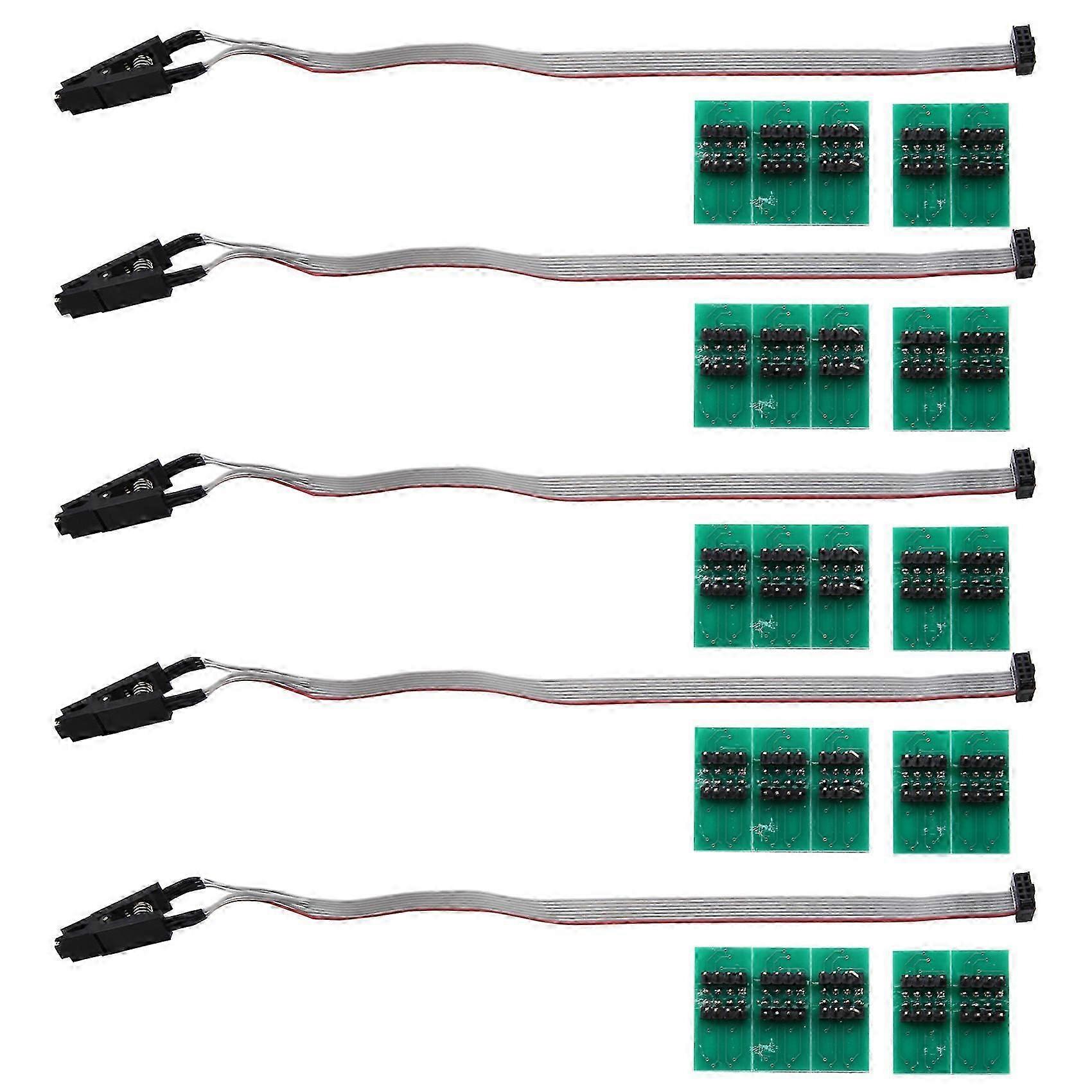 5pcs Programmer Testing Clip SOP8 SOP SOIC 8 SOIC8 DIP8 DIP 8 Pin IC Test Clamp USaB Programmer Module