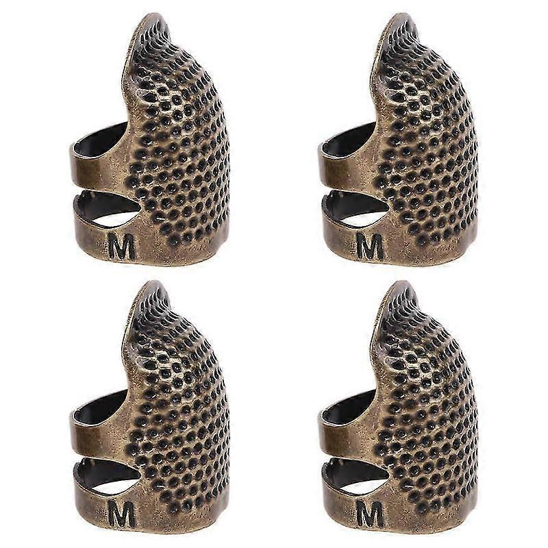 adjustable sewing thimble 4pcs metal shield for needle protection