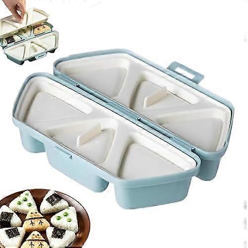 Onigiri Mold 6 Cavity Triangular Sushi Rice Maker Foldable Nonstick Design Dishwasher Safe 2pcs
