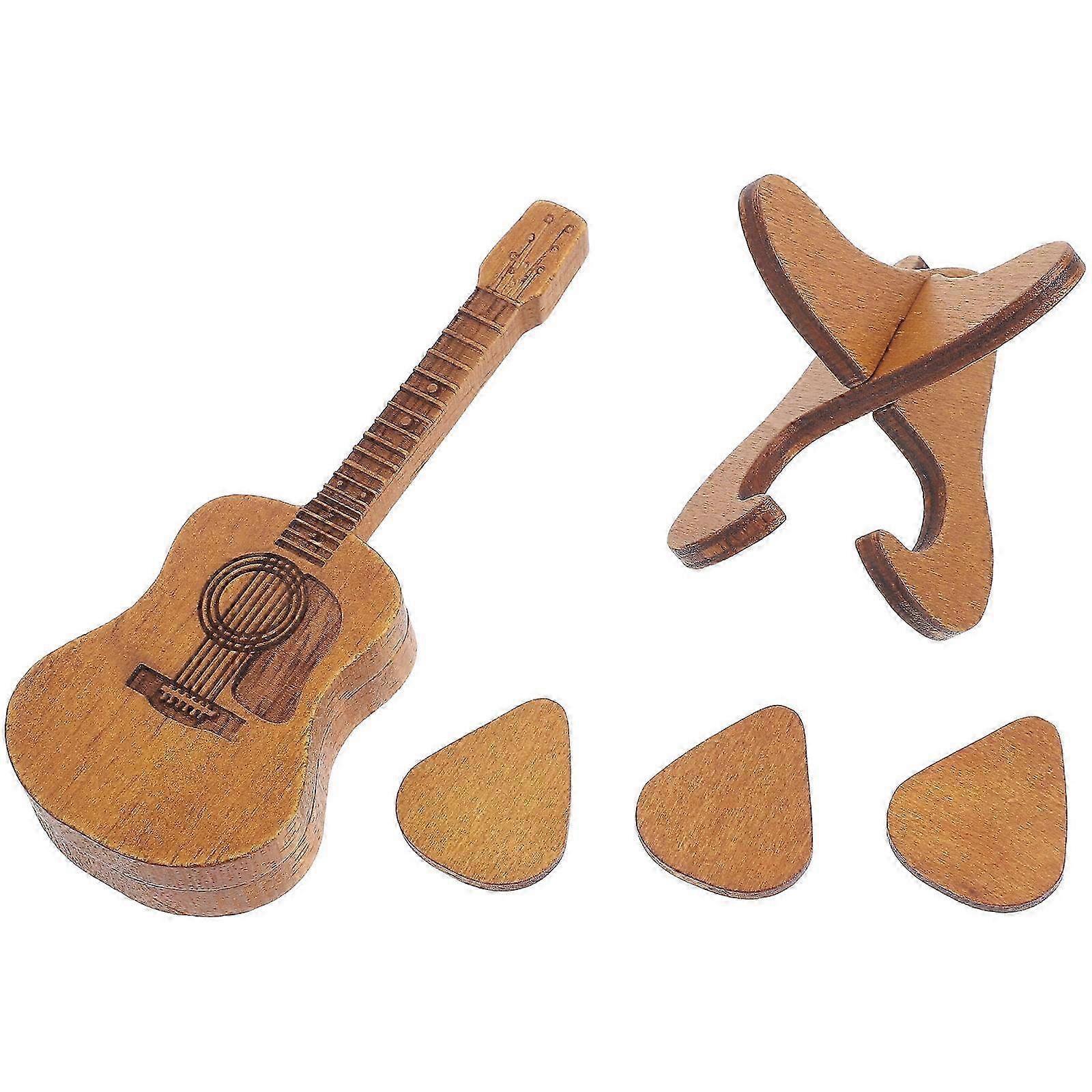 1 Set Guitar Shape Pick Cases with Picks Plectrum Supply
