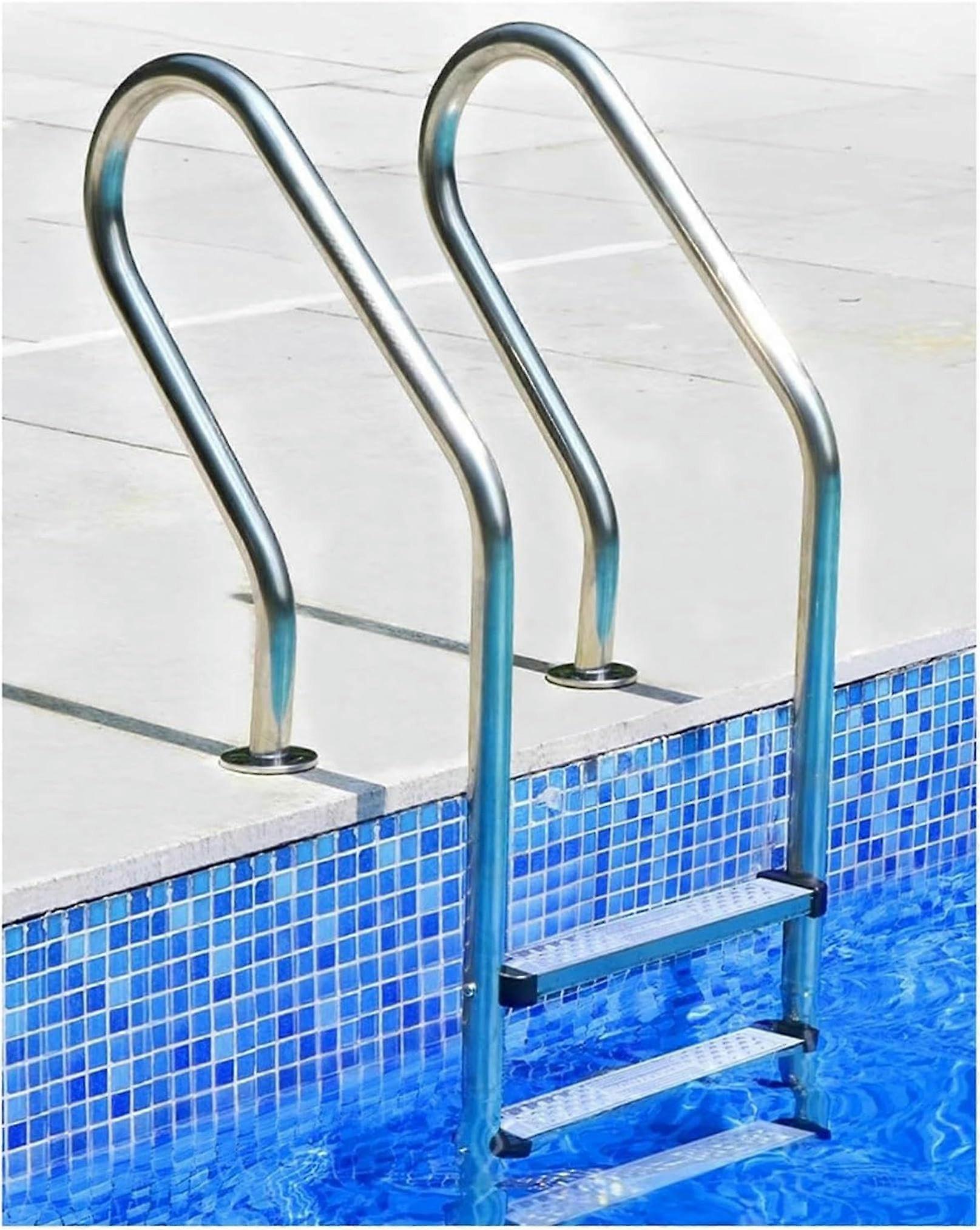 2Step Stainless Steel Swimming Pool Ladder with AntiSlip Safe Steps and Ergonomic Handrail
