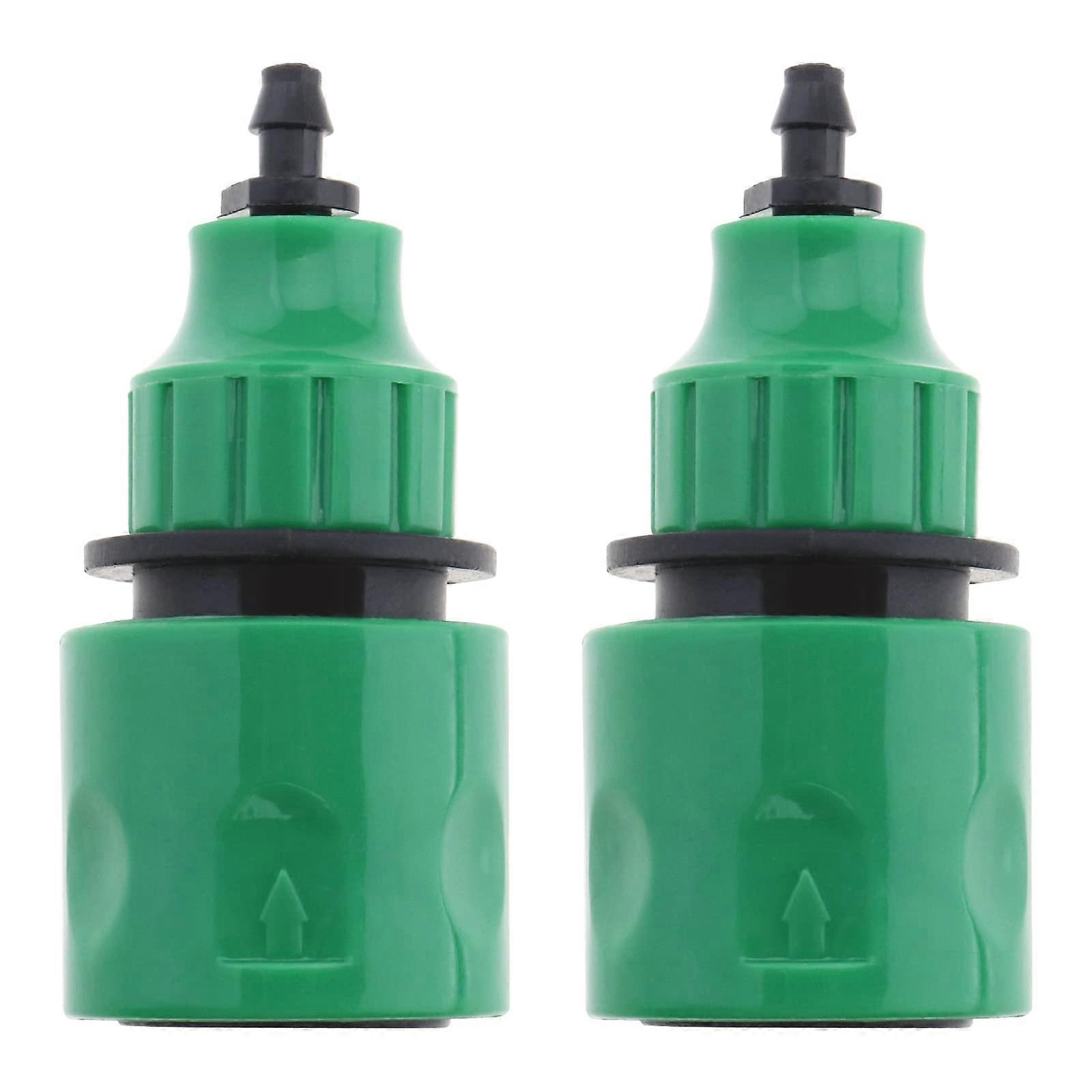 2 Pack Garden Hose Quick Connector for 8/11mm and 4/7mm Micro Irrigation Leak Drip System