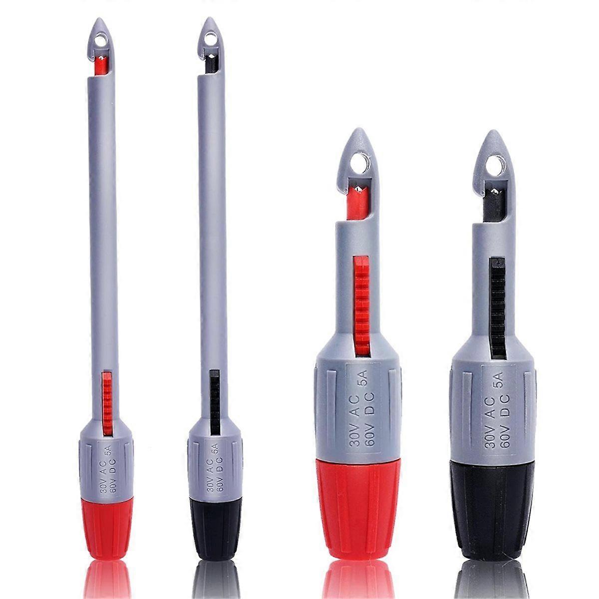 4pcs Wire Piercing Probe,Insulation Piercing Clip Set for Multimeter Voltage Testing Detect Automobile Circuit 4mm