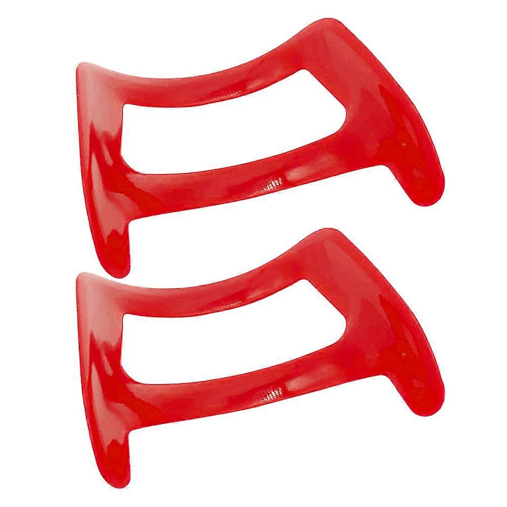 Beard Modelling Ruler Plastic Tool for Men Use 4Pcs Set Red