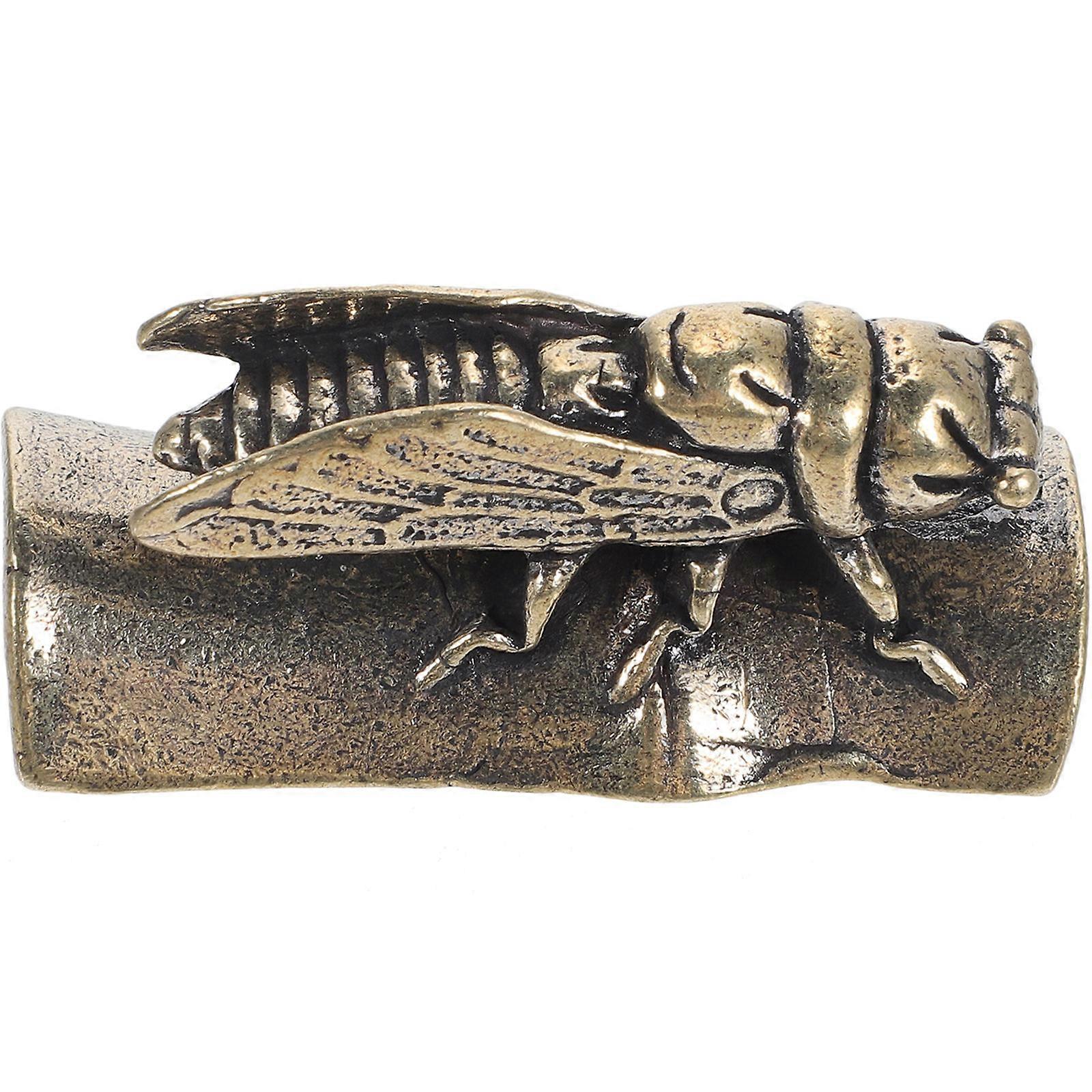 Brass Cicadas Decoration Paperweight for Desktop Use 3Pcs Set