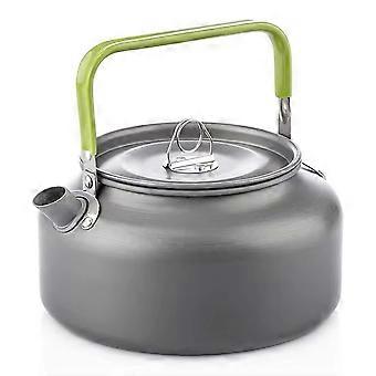 Chaleira de água portátil ao ar livre Bule de água Bule de café Chaleira de chá de liga de alumínio interna Pote de piquenique para caminhadas 1.2L