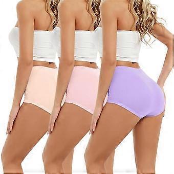 Kit com 3 Calcinhas Modeladoras de Cintura Alta com Controle Abdominal para Mulheres, Calcinhas de Renda que Não Marcam a Barriga