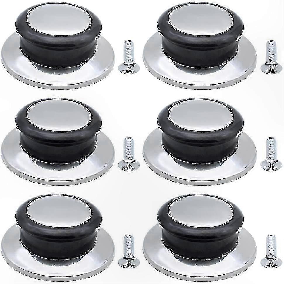 6-Pack Universal Pot Lid Knobs, Heat-Resistant Replacement Handles for Cookware, Pan Lids, and Pots