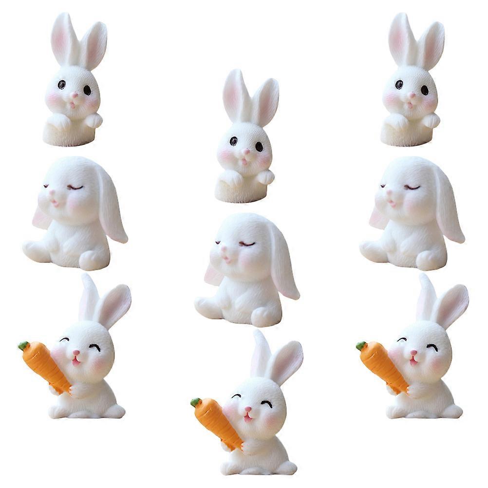 Easter Party Micro Landscape Adornment with Rabbit Model for 18Pcs