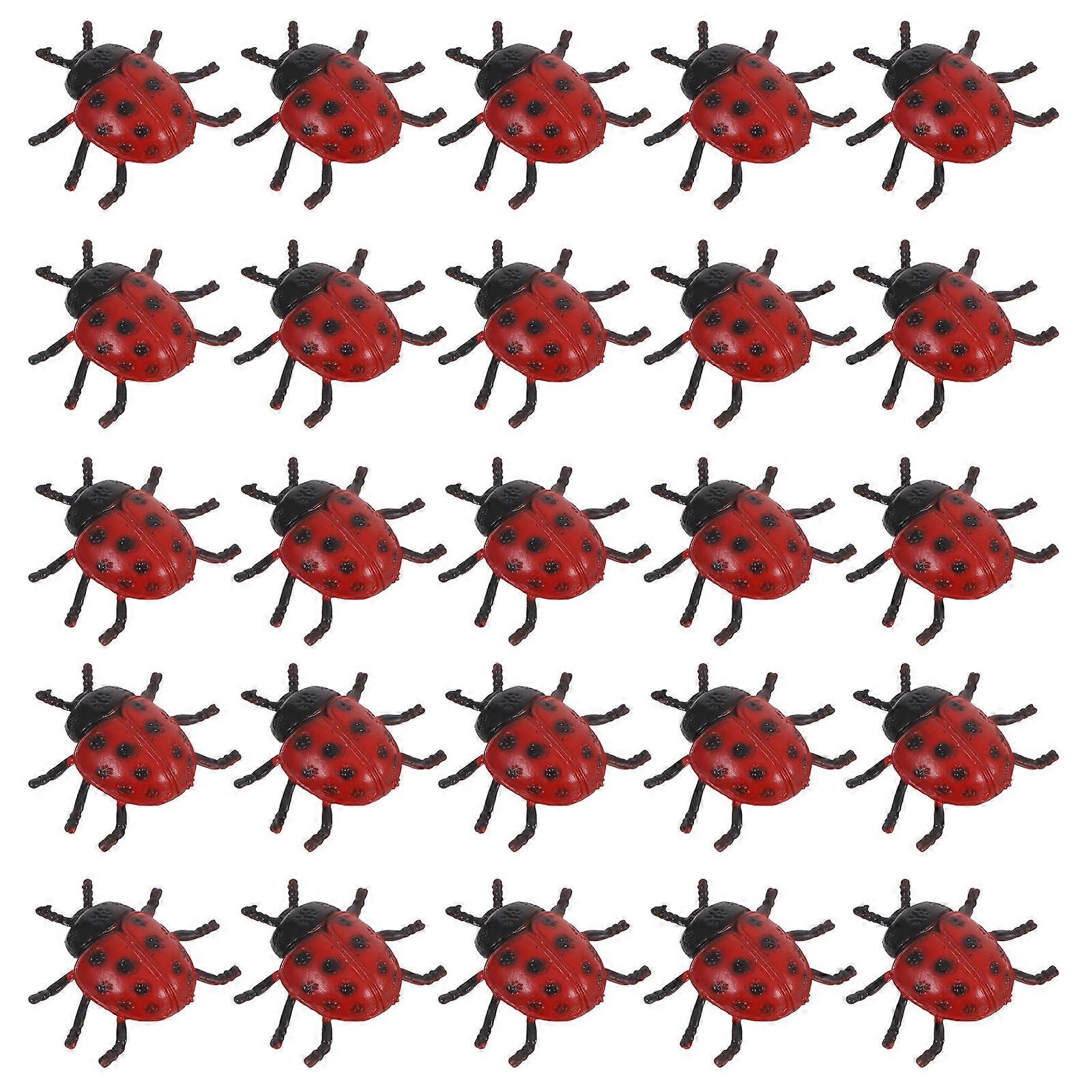 Simulation Insect Ladybug Tricky Toy with 75Pcs for Fun Pranks