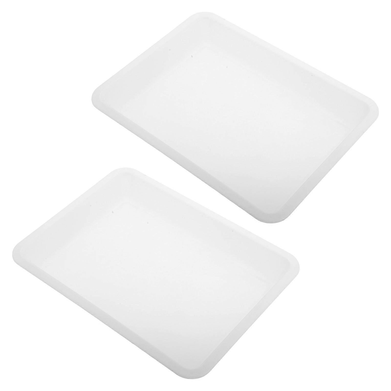 PP Plastic Activity Tray Drain Tray for Storage 2Pcs Multi Functional Use