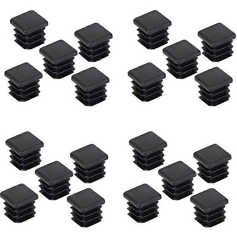 20 pcs Chair Leg Plug, Square Pipe Plug, Plastic Square Post Cap for Legs