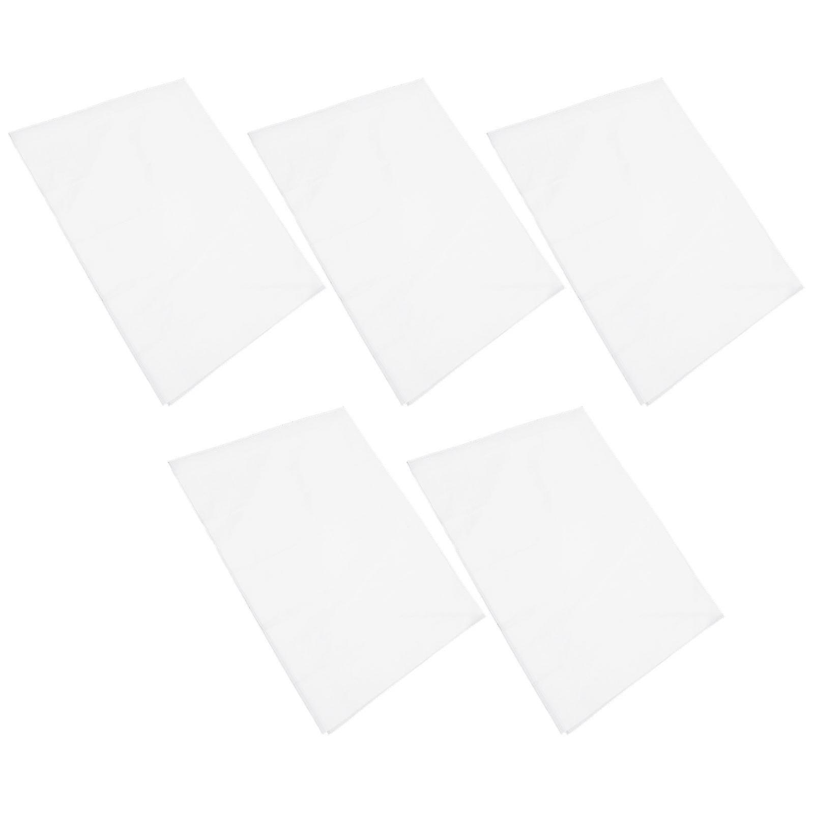 White Plastic Tablecloth for Birthday Cover 5Pcs Rectangular Disposable