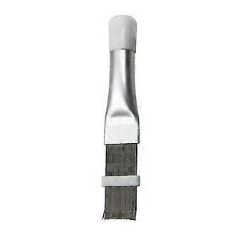 Peigne de condenseur en acier inoxydable Fin Peigne Brosse Pour Climatiseur Refroidissement Redressement Outil De Nettoyage (Argent)