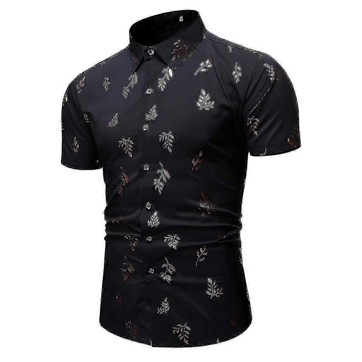 Lapela da camisa estampada masculina