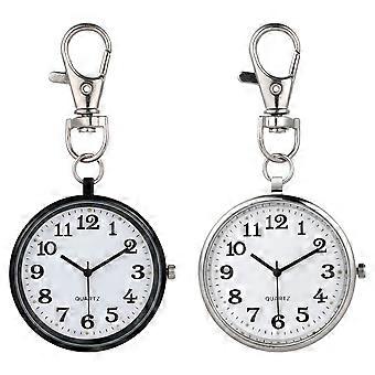 2pcs Quarz Taschenuhr Schlüsselanhänger Schlüsselanhänger Frauen Krankenschwester Uhr Hängende Uhr