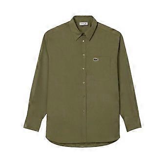 Lacoste Womens/Ladies Cotton Poplin Oversized Shirt