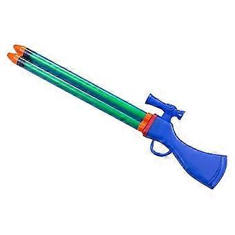 60cm Dual Stream Shotgun Water Squirter Plastic Water Gun Beach Toy, Random Color