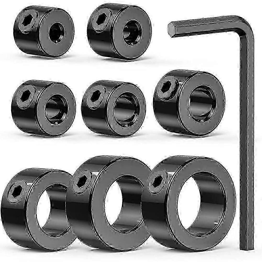 Drill Stop Bit Set, 9PCS Adjustable Drill Depth Stop Limit Ring with Carbon Steel Set suitable for Drill Bit