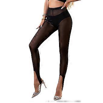 Glitter Tights Sheer Silk Stockings High Waist Pantyhose Stirrup Ballet Leggings Control Top Pantyhose Dance Tights Sticking silk feet XLa