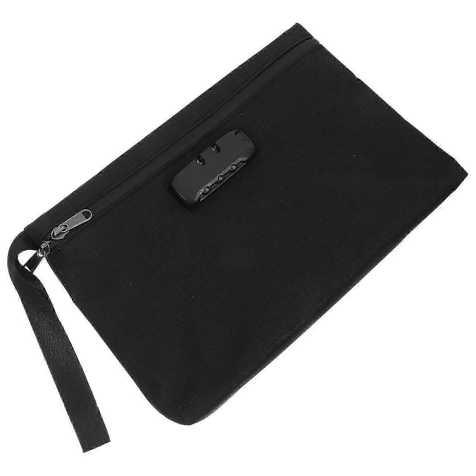 5-Pack Secure Lockable Document Bag with Combination Lock, Water-Resistant Polyester, for Office Travel Home Storage