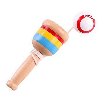 Trä boll fånga spel set barn fånga leksak kopp hand-öga koordination sport leksak trä kopp boll för familj roliga utomhusaktiviteter