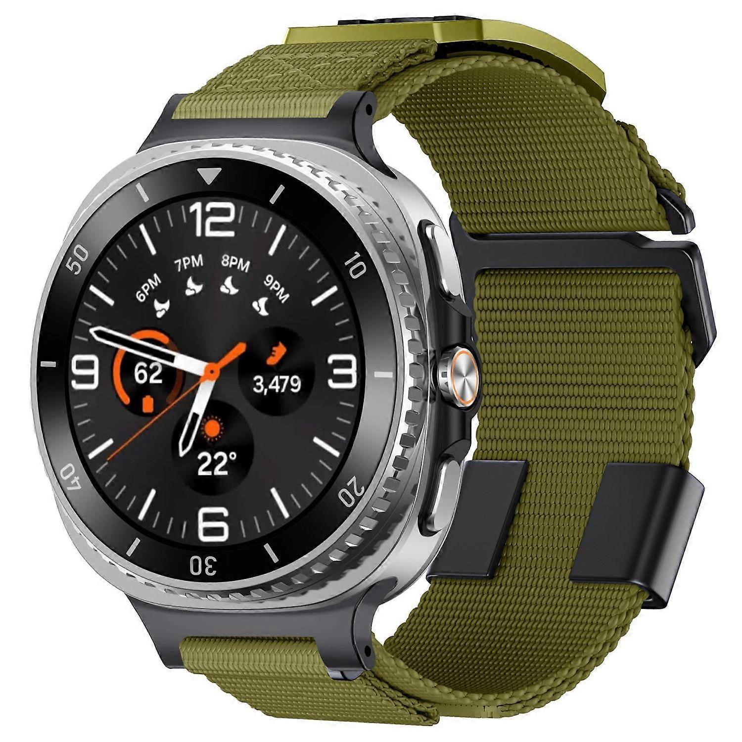 Braided Nylon Sport Strap for Samsung Galaxy Watch 8 / 8 Classic Green