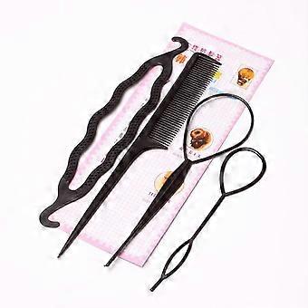 Quinlirra 3-delige haarstylingset inclusief 1 puntkam, haarlus-stylingtool, voor meisjes en vrouwen, verbeterde bruidskapsels.