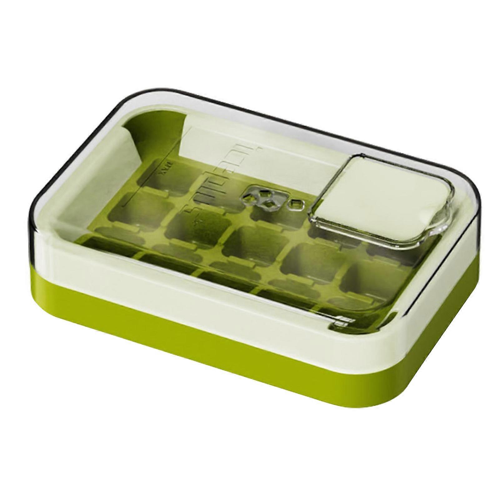 Stackable Ice Trays with Silicone Bottom and Lid for Freezer