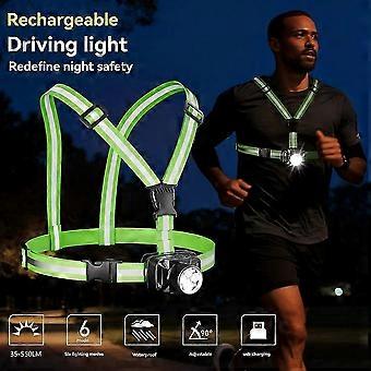 Tragbare Outdoor-Trainingsleuchte mit 6+2 Modi, kompatibel mit Läufern, Gehen/Radfahren/Wandern